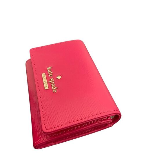 Kate Spade Cedar Street Darla Hot Pink Leather Keychain Cardholder NEW - Picture 3 of 6